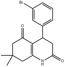 4-(3-bromophenyl)-7,7-dimethyl-3,4,6,8-tetrahydro-1H-quinoline-2,5-dione Struktur