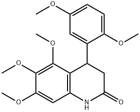 4-(2,5-dimethoxyphenyl)-5,6,7-trimethoxy-3,4-dihydro-1H-quinolin-2-one Struktur