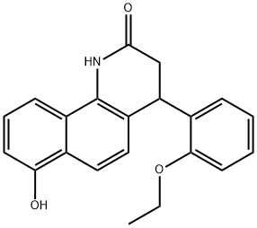 4-(2-ethoxyphenyl)-7-hydroxy-3,4-dihydro-1H-benzo[h]quinolin-2-one Struktur