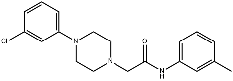 2-[4-(3-chlorophenyl)piperazin-1-yl]-N-(3-methylphenyl)acetamide Struktur