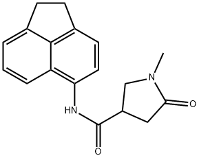 N-(1,2-dihydroacenaphthylen-5-yl)-1-methyl-5-oxopyrrolidine-3-carboxamide Struktur