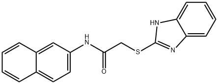 2-(1H-benzimidazol-2-ylsulfanyl)-N-naphthalen-2-ylacetamide Struktur