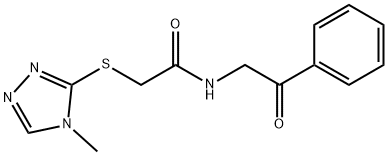 2-[(4-methyl-1,2,4-triazol-3-yl)sulfanyl]-N-phenacylacetamide Struktur