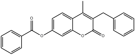 (3-benzyl-4-methyl-2-oxochromen-7-yl) benzoate Struktur