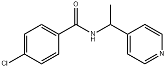 4-chloro-N-(1-pyridin-4-ylethyl)benzamide Struktur