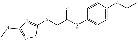 N-(4-ethoxyphenyl)-2-[(3-methylsulfanyl-1,2,4-thiadiazol-5-yl)sulfanyl]acetamide Struktur