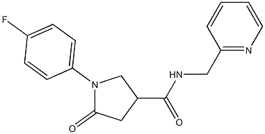 1-(4-fluorophenyl)-5-oxo-N-(pyridin-2-ylmethyl)pyrrolidine-3-carboxamide Struktur