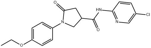 N-(5-chloropyridin-2-yl)-1-(4-ethoxyphenyl)-5-oxopyrrolidine-3-carboxamide Struktur