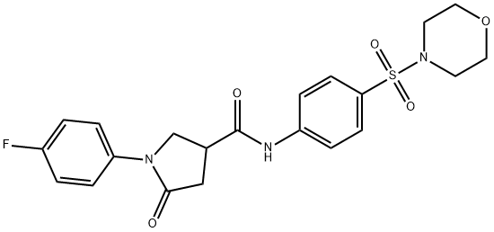 1-(4-fluorophenyl)-N-(4-morpholin-4-ylsulfonylphenyl)-5-oxopyrrolidine-3-carboxamide Struktur