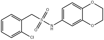 1-(2-chlorophenyl)-N-(2,3-dihydro-1,4-benzodioxin-6-yl)methanesulfonamide Struktur