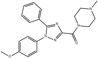 [1-(4-methoxyphenyl)-5-phenyl-1,2,4-triazol-3-yl]-(4-methylpiperazin-1-yl)methanone Struktur