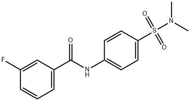 N-[4-(dimethylsulfamoyl)phenyl]-3-fluorobenzamide Struktur