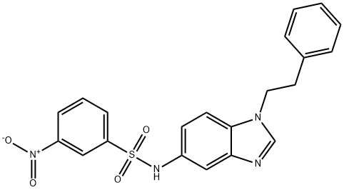 3-nitro-N-[1-(2-phenylethyl)benzimidazol-5-yl]benzenesulfonamide Struktur