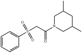 2-(benzenesulfonyl)-1-(3,5-dimethylpiperidin-1-yl)ethanone Struktur