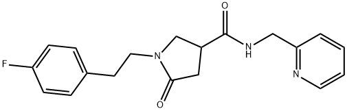 1-[2-(4-fluorophenyl)ethyl]-5-oxo-N-(pyridin-2-ylmethyl)pyrrolidine-3-carboxamide Struktur