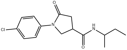 N-butan-2-yl-1-(4-chlorophenyl)-5-oxopyrrolidine-3-carboxamide Struktur