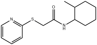 N-(2-methylcyclohexyl)-2-pyridin-2-ylsulfanylacetamide Struktur