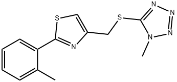 2-(2-methylphenyl)-4-[(1-methyltetrazol-5-yl)sulfanylmethyl]-1,3-thiazole Struktur