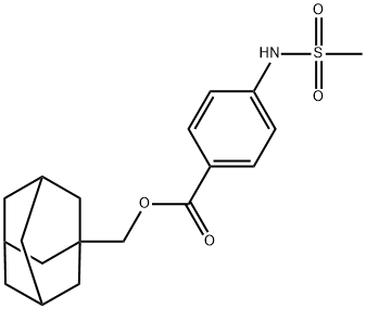 1-adamantylmethyl 4-(methanesulfonamido)benzoate Struktur