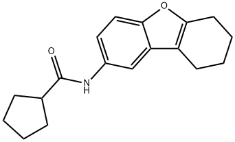 N-(6,7,8,9-tetrahydrodibenzofuran-2-yl)cyclopentanecarboxamide Struktur