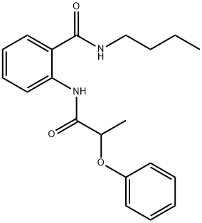 N-butyl-2-(2-phenoxypropanoylamino)benzamide Struktur