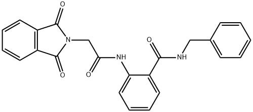 N-benzyl-2-[[2-(1,3-dioxoisoindol-2-yl)acetyl]amino]benzamide Struktur