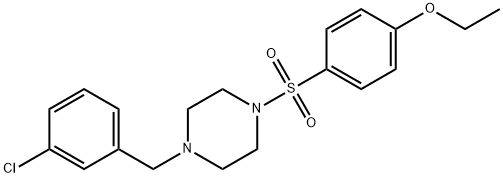 1-[(3-chlorophenyl)methyl]-4-(4-ethoxyphenyl)sulfonylpiperazine Struktur