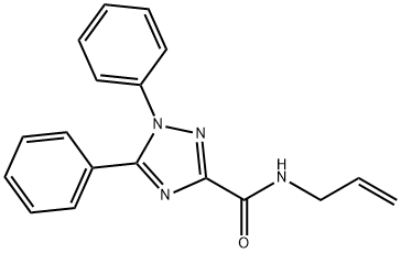 1,5-diphenyl-N-prop-2-enyl-1,2,4-triazole-3-carboxamide Struktur