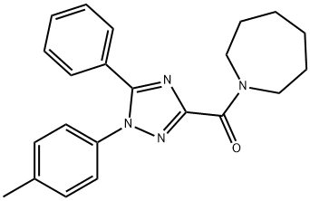 azepan-1-yl-[1-(4-methylphenyl)-5-phenyl-1,2,4-triazol-3-yl]methanone Struktur