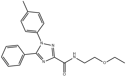 N-(2-ethoxyethyl)-1-(4-methylphenyl)-5-phenyl-1,2,4-triazole-3-carboxamide Struktur