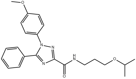 1-(4-methoxyphenyl)-5-phenyl-N-(3-propan-2-yloxypropyl)-1,2,4-triazole-3-carboxamide Struktur