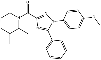 (2,3-dimethylpiperidin-1-yl)-[1-(4-methoxyphenyl)-5-phenyl-1,2,4-triazol-3-yl]methanone Struktur