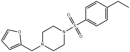 1-(4-ethylphenyl)sulfonyl-4-(furan-2-ylmethyl)piperazine Struktur