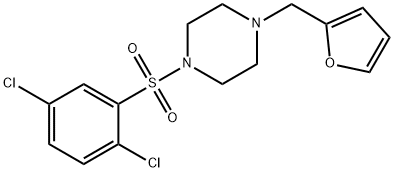 1-(2,5-dichlorophenyl)sulfonyl-4-(furan-2-ylmethyl)piperazine Struktur