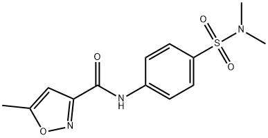 N-[4-(dimethylsulfamoyl)phenyl]-5-methyl-1,2-oxazole-3-carboxamide Struktur