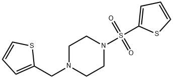 1-(thiophen-2-ylmethyl)-4-thiophen-2-ylsulfonylpiperazine Struktur