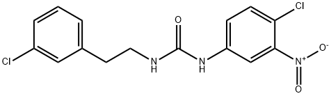 1-(4-chloro-3-nitrophenyl)-3-[2-(3-chlorophenyl)ethyl]urea Struktur