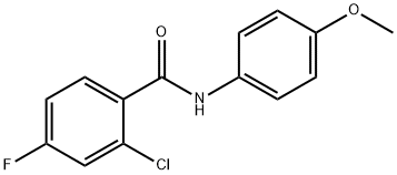 2-chloro-4-fluoro-N-(4-methoxyphenyl)benzamide Struktur