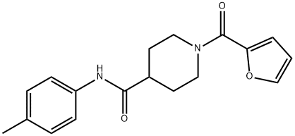 1-(furan-2-carbonyl)-N-(4-methylphenyl)piperidine-4-carboxamide Struktur