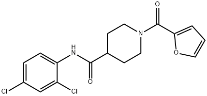 N-(2,4-dichlorophenyl)-1-(furan-2-carbonyl)piperidine-4-carboxamide Struktur