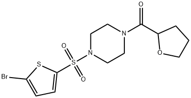 [4-(5-bromothiophen-2-yl)sulfonylpiperazin-1-yl]-(oxolan-2-yl)methanone Struktur