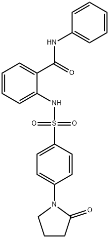 2-[[4-(2-oxopyrrolidin-1-yl)phenyl]sulfonylamino]-N-phenylbenzamide Struktur