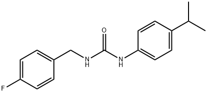 1-[(4-fluorophenyl)methyl]-3-(4-propan-2-ylphenyl)urea Struktur