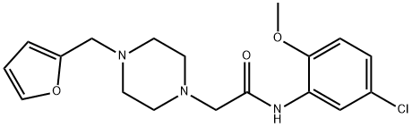 N-(5-chloro-2-methoxyphenyl)-2-[4-(furan-2-ylmethyl)piperazin-1-yl]acetamide Struktur