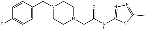 2-[4-[(4-fluorophenyl)methyl]piperazin-1-yl]-N-(5-methyl-1,3,4-thiadiazol-2-yl)acetamide Struktur