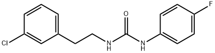 1-[2-(3-chlorophenyl)ethyl]-3-(4-fluorophenyl)urea Struktur