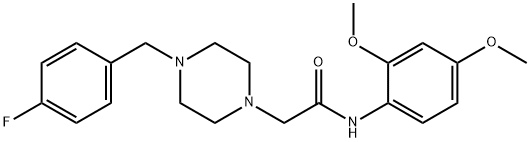 N-(2,4-dimethoxyphenyl)-2-[4-[(4-fluorophenyl)methyl]piperazin-1-yl]acetamide Struktur