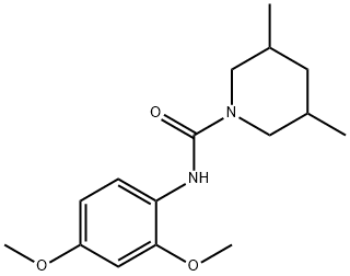 N-(2,4-dimethoxyphenyl)-3,5-dimethylpiperidine-1-carboxamide Struktur