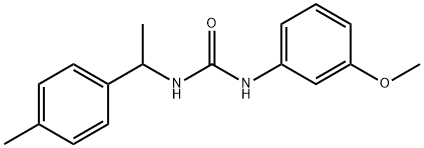 1-(3-methoxyphenyl)-3-[1-(4-methylphenyl)ethyl]urea Struktur