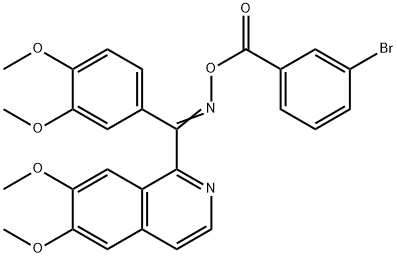 [(E)-[(6,7-dimethoxyisoquinolin-1-yl)-(3,4-dimethoxyphenyl)methylidene]amino] 3-bromobenzoate Struktur